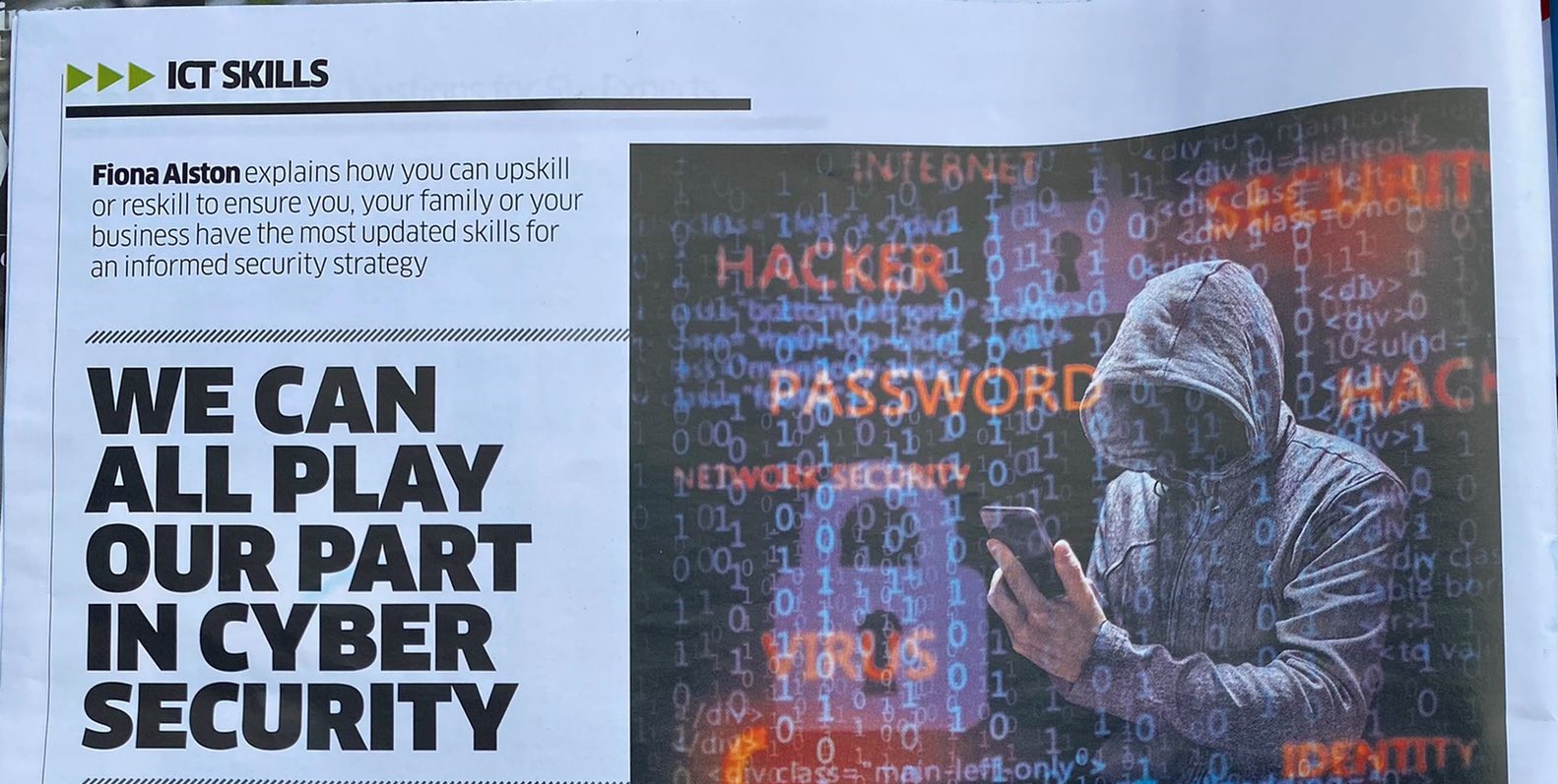 Photo of a news paper cyber security courses