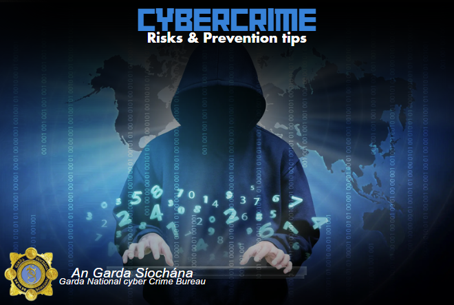 Hacker graphic with For garda booklet