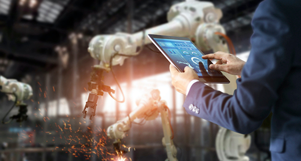 Image of Robotic factory arm cyber security courses