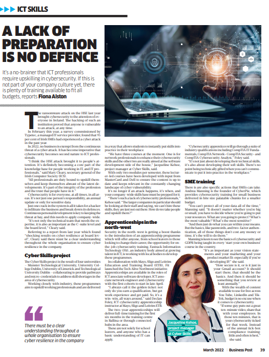 Dr. Anthony Keane, Cyber Skills Project Partner, Talks to Bobby Kerr at Newstalk