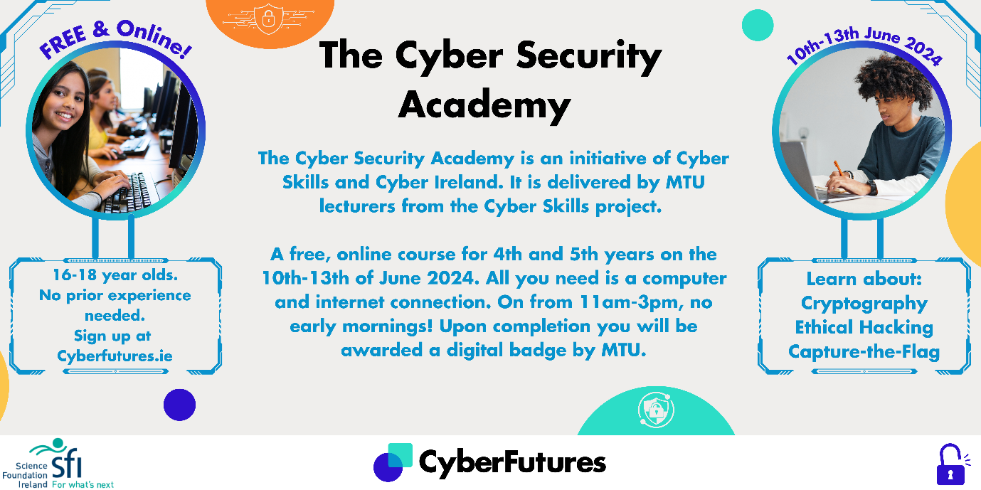 Advertisement for Cybersecurity Academy 2024