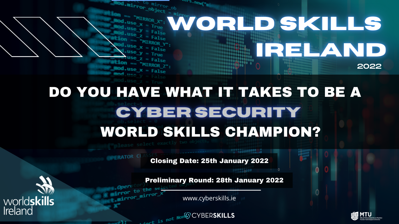 World Skills Ireland Cyber Security Graphic